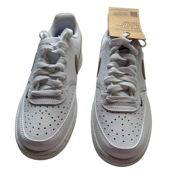 Nike Court Vision Low White Game Royal Sail Flax Womens sz 5.5 NEW NIB - Picture 6 of 8